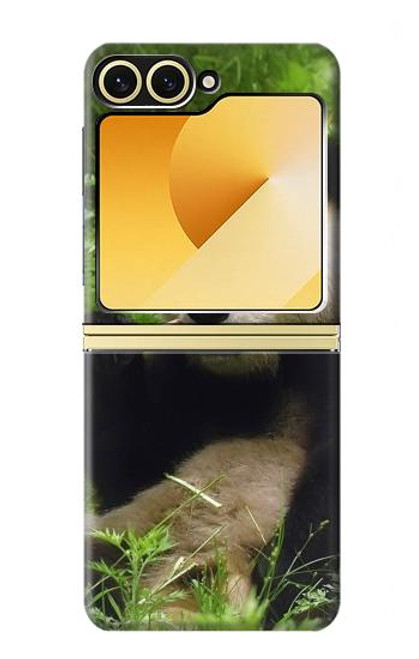 S1073 Panda Enjoy Eating Case For Samsung Galaxy Z Flip 6, Flip 7 FE
