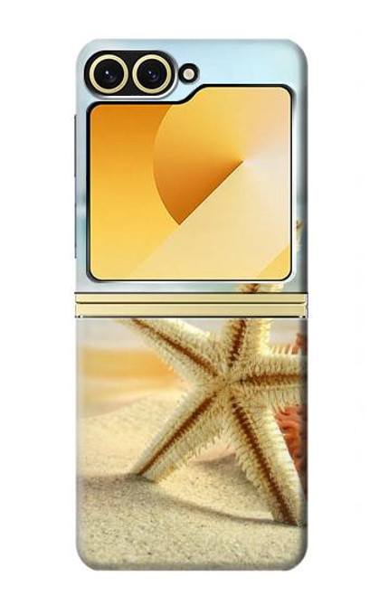 S1117 Starfish on the Beach Case For Samsung Galaxy Z Flip 6, Flip 7 FE