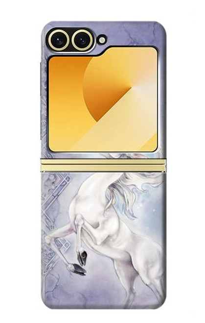 S1134 White Horse Unicorn Case For Samsung Galaxy Z Flip 6, Flip 7 FE