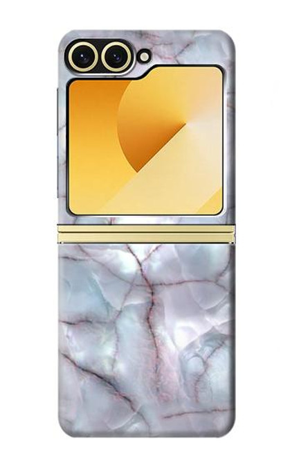 S2316 Dark Blue Marble Texture Graphic Print Case For Samsung Galaxy Z Flip 6, Flip 7 FE