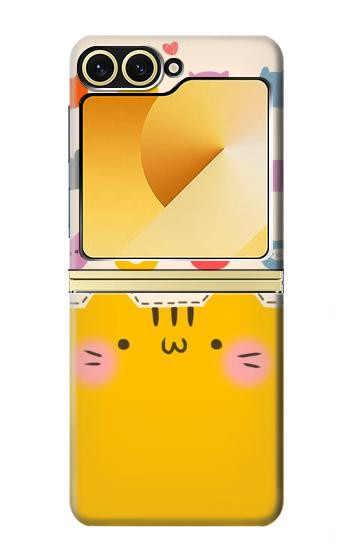 S2442 Cute Cat Cartoon Funny Case For Samsung Galaxy Z Flip 6, Flip 7 FE