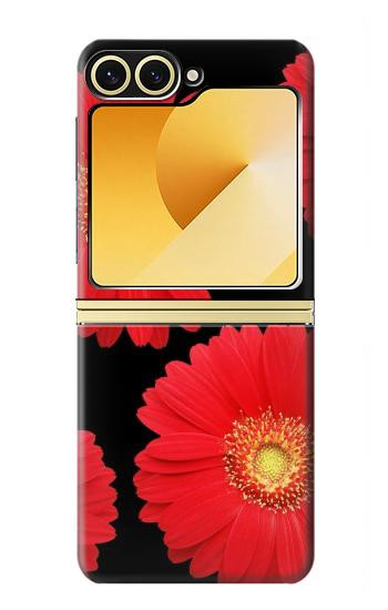 S2478 Red Daisy flower Case For Samsung Galaxy Z Flip 6, Flip 7 FE