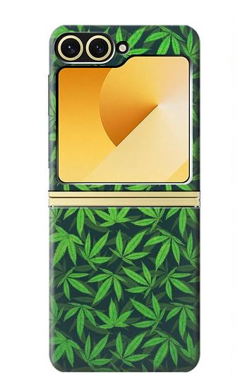 S2666 Marijuana Pattern Case For Samsung Galaxy Z Flip 6, Flip 7 FE