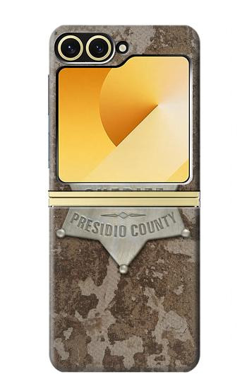 S2868 Texas Presidio County Sheriff Badge Case For Samsung Galaxy Z Flip 6, Flip 7 FE