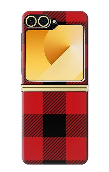 S2931 Red Buffalo Check Pattern Case For Samsung Galaxy Z Flip 6, Flip 7 FE