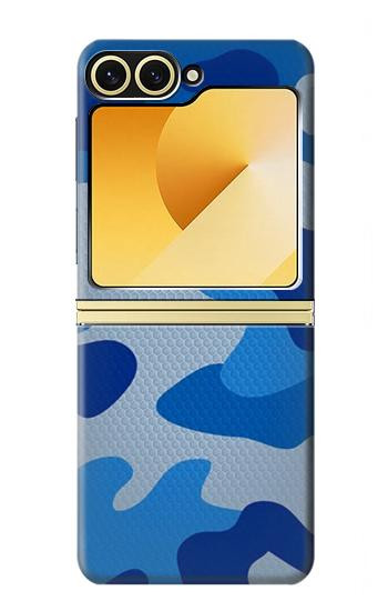 S2958 Army Blue Camo Camouflage Case For Samsung Galaxy Z Flip 6, Flip 7 FE