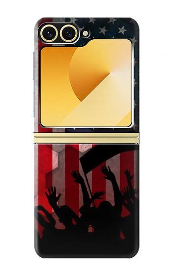 S2989 USA America Soccer Case For Samsung Galaxy Z Flip 6, Flip 7 FE