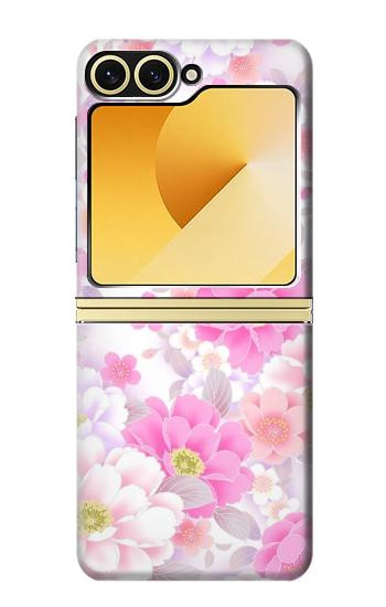 S3036 Pink Sweet Flower Flora Case For Samsung Galaxy Z Flip 6, Flip 7 FE