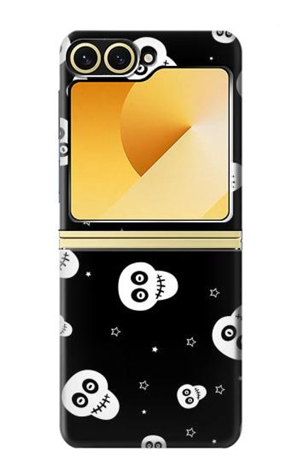 S3261 Smile Skull Halloween Pattern Case For Samsung Galaxy Z Flip 6, Flip 7 FE S3261 Smile Skull Halloween Pattern Case For Samsung Galaxy Z Flip 6, Flip 7 FE