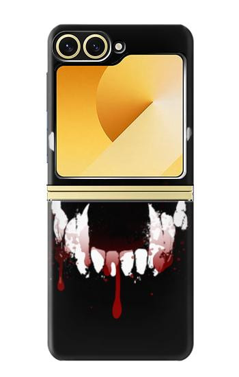 S3527 Vampire Teeth Bloodstain Case For Samsung Galaxy Z Flip 6, Flip 7 FE