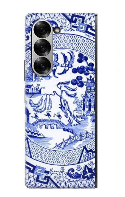 S2768 Willow Pattern Graphic Case For Samsung Galaxy Z Fold 6