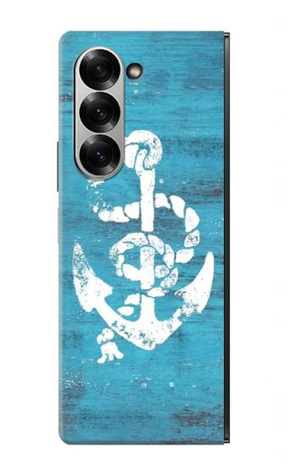 S3053 Marine Anchor Blue Case For Samsung Galaxy Z Fold 6