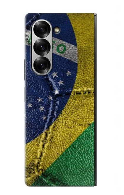 S3297 Brazil Flag Vintage Football Graphic Case For Samsung Galaxy Z Fold 6