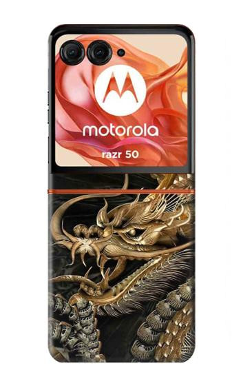 S0426 Gold Dragon Case For Motorola Razr 70,60,50, Razr (2026, 2025, 2024)