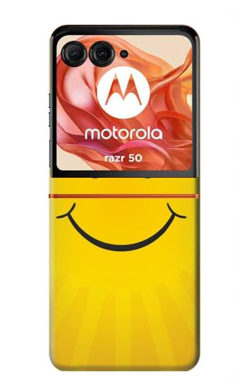 S1146 Yellow Sun Smile Case For Motorola Razr 70,60,50, Razr (2026, 2025, 2024)