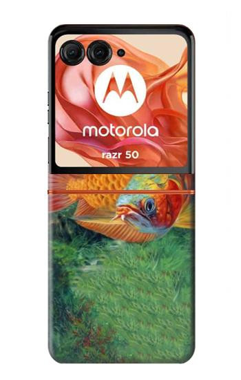 S1157 Red Arowana Fish Case For Motorola Razr 70,60,50, Razr (2026, 2025, 2024)