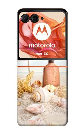S1425 Seashells on The Beach Case For Motorola Razr 70,60,50, Razr (2026, 2025, 2024)