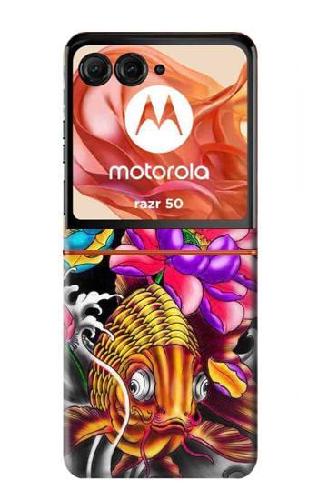 S1630 Fish Japanese Oriental Tattoo Case For Motorola Razr 70,60,50, Razr (2026, 2025, 2024)