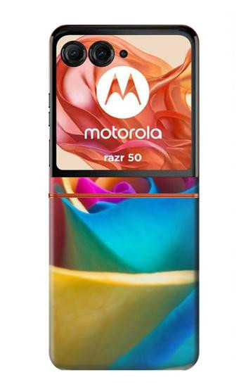 S1671 Rainbow Colorful Rose Case For Motorola Razr 70,60,50, Razr (2026, 2025, 2024)