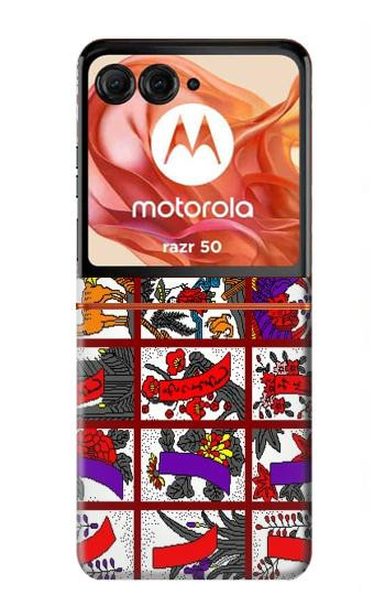 S1923 Hanafuda Japanese Flower Card Case For Motorola Razr 70,60,50, Razr (2026, 2025, 2024)