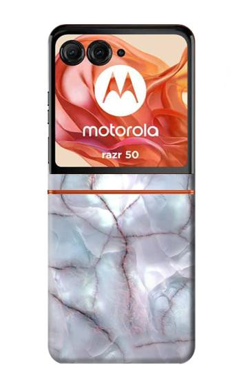 S2316 Dark Blue Marble Texture Graphic Print Case For Motorola Razr 70,60,50, Razr (2026, 2025, 2024)