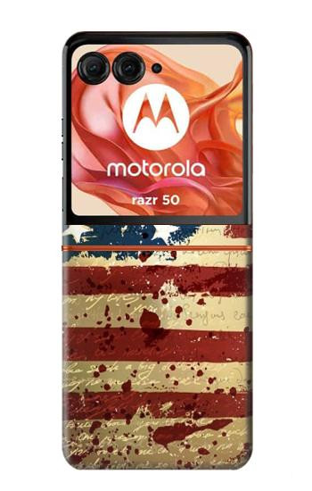 S2349 Old American Flag Case For Motorola Razr 70,60,50, Razr (2026, 2025, 2024)