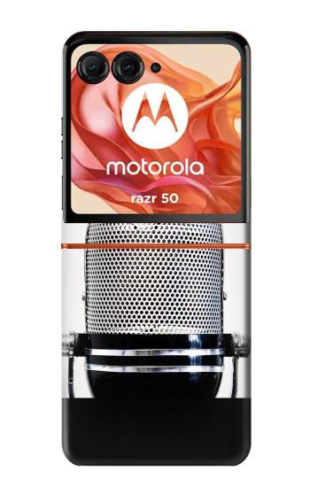 S2381 Vintage Radio Microphone On The Air Case For Motorola Razr 70,60,50, Razr (2026, 2025, 2024)