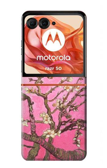 S2449 Pink Blossoming Almond Tree Van Gogh Case For Motorola Razr 70,60,50, Razr (2026, 2025, 2024)