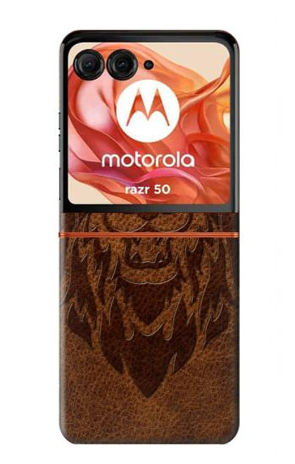 S2529 Leo Zodiac Tattoo Brown Graphic Print Case For Motorola razr 2024, Motorola razr 2024, Motorola Razr 50