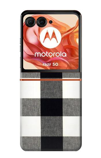 S2842 Black and White Buffalo Check Pattern Case For Motorola Razr 70,60,50, Razr (2026, 2025, 2024)