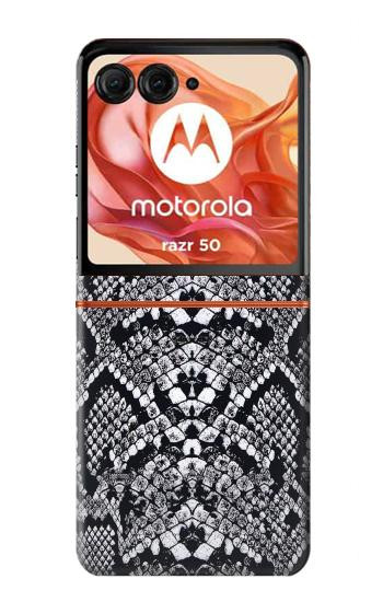 S2855 White Rattle Snake Skin Graphic Printed Case For Motorola Razr 70,60,50, Razr (2026, 2025, 2024)