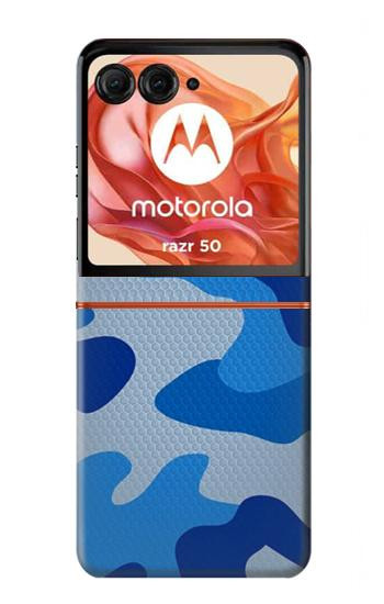 S2958 Army Blue Camo Camouflage Case For Motorola Razr 70,60,50, Razr (2026, 2025, 2024)