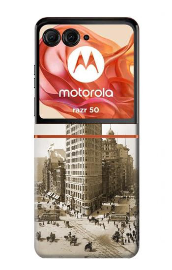 S3046 Old New York Flatiron Building Case For Motorola Razr 70,60,50, Razr (2026, 2025, 2024)