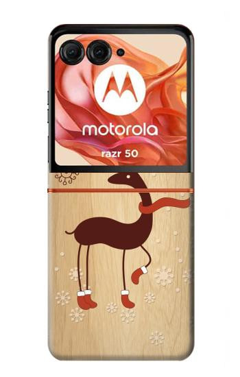 S3081 Wooden Raindeer Graphic Printed Case For Motorola Razr 70,60,50, Razr (2026, 2025, 2024)