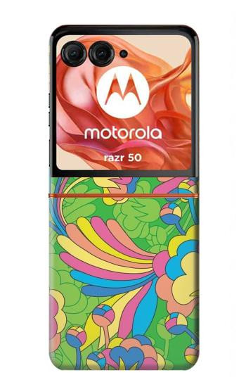 S3273 Flower Line Art Pattern Case For Motorola Razr 70,60,50, Razr (2026, 2025, 2024)