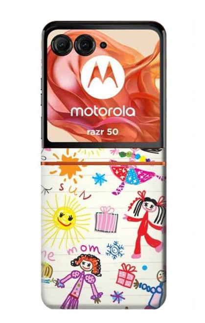 S3280 Kids Drawing Case For Motorola razr 2024, Motorola razr 2024, Motorola Razr 50