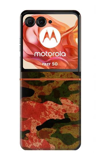 S3393 Camouflage Blood Splatter Case For Motorola Razr 70,60,50, Razr (2026, 2025, 2024)