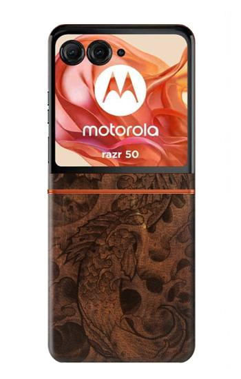 S3405 Fish Tattoo Leather Graphic Print Case For Motorola Razr 70,60,50, Razr (2026, 2025, 2024)