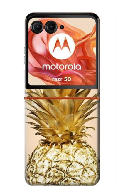 S3490 Gold Pineapple Case For Motorola razr 2024, Motorola razr 2024, Motorola Razr 50