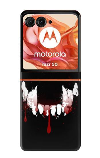 S3527 Vampire Teeth Bloodstain Case For Motorola Razr 70,60,50, Razr (2026, 2025, 2024)