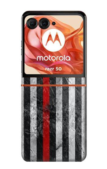 S3687 Firefighter Thin Red Line American Flag Case For Motorola razr 2024, Motorola razr 2024, Motorola Razr 70,60,50, Razr (2026, 2025, 2024)