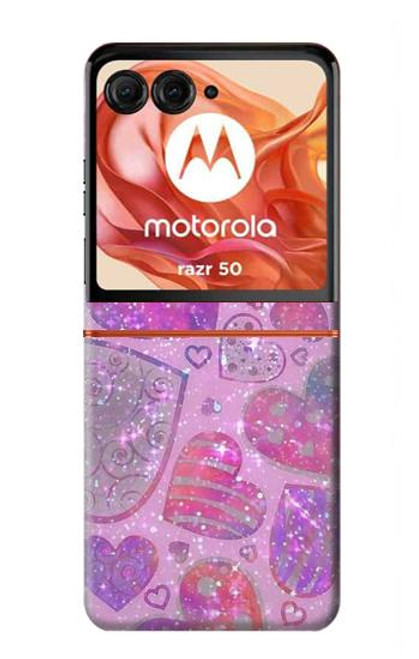 S3710 Pink Love Heart Case For Motorola razr 2024, Motorola razr 2024, Motorola Razr 50