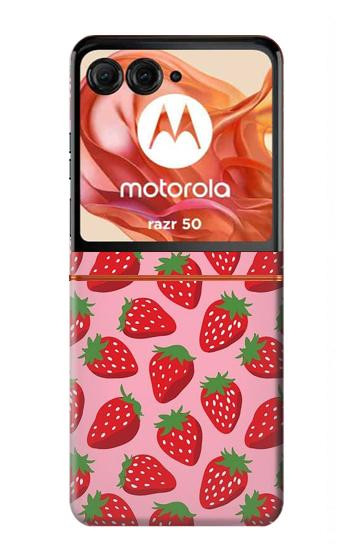 S3719 Strawberry Pattern Case For Motorola razr 2024, Motorola razr 2024, Motorola Razr 70,60,50, Razr (2026, 2025, 2024)
