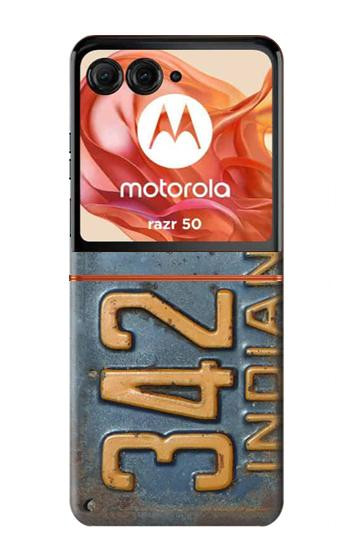 S3750 Vintage Vehicle Registration Plate Case For Motorola razr 2024, Motorola razr 2024, Motorola Razr 70,60,50, Razr (2026, 2025, 2024)