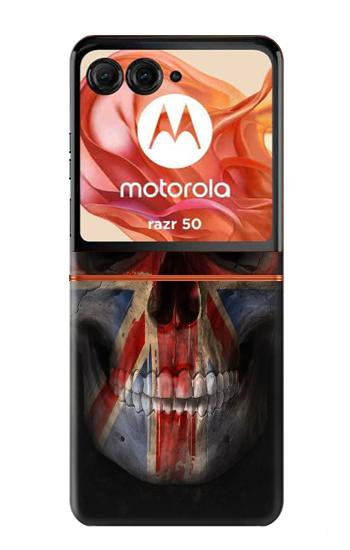 S3848 United Kingdom Flag Skull Case For Motorola Razr 70,60,50, Razr (2026, 2025, 2024)