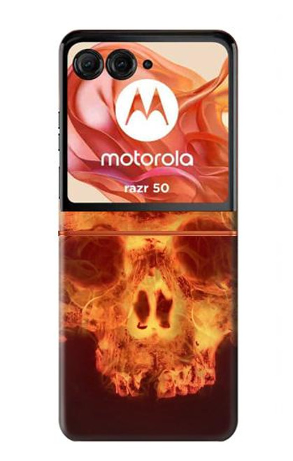 S3881 Fire Skull Case For Motorola razr 2024, Motorola razr 2024, Motorola Razr 50