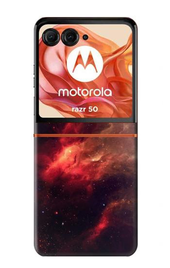 S3897 Red Nebula Space Case For Motorola Razr 70,60,50, Razr (2026, 2025, 2024)