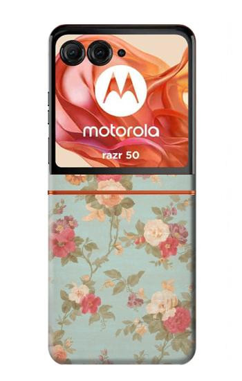 S3910 Vintage Rose Case For Motorola Razr 70,60,50, Razr (2026, 2025, 2024)