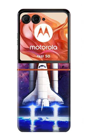 S3913 Colorful Nebula Space Shuttle Case For Motorola Razr 70,60,50, Razr (2026, 2025, 2024)