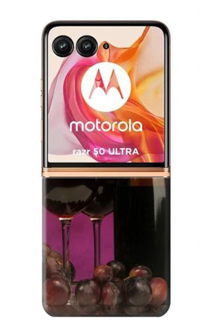 S0910 Red Wine Case For Motorola razr+ 2024, Motorola Razr 50 Ultra